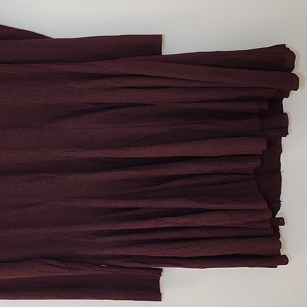 Reiss Savannah Jersey Ribbed Flared Mini Dress Burgundy Sz 10 - Picture 11 of 16